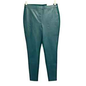 Chico's Green Faux Leather Ponte Pant Leggings NWT Women's Size 8 - 1